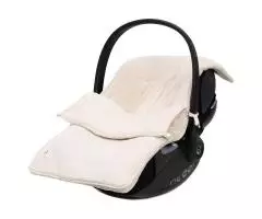 Kremno bela pletena vreča za voziček, lupinico ali otroški avtosedež - Slika 1