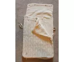 Kremno bela pletena vreča za voziček, lupinico ali otroški avtosedež - Slika 3